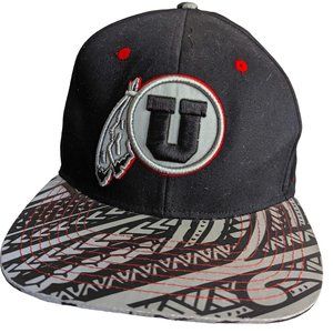 Utah Utes Zephyr Adjustable cap Black/Gray/Red Flat Bill Brim